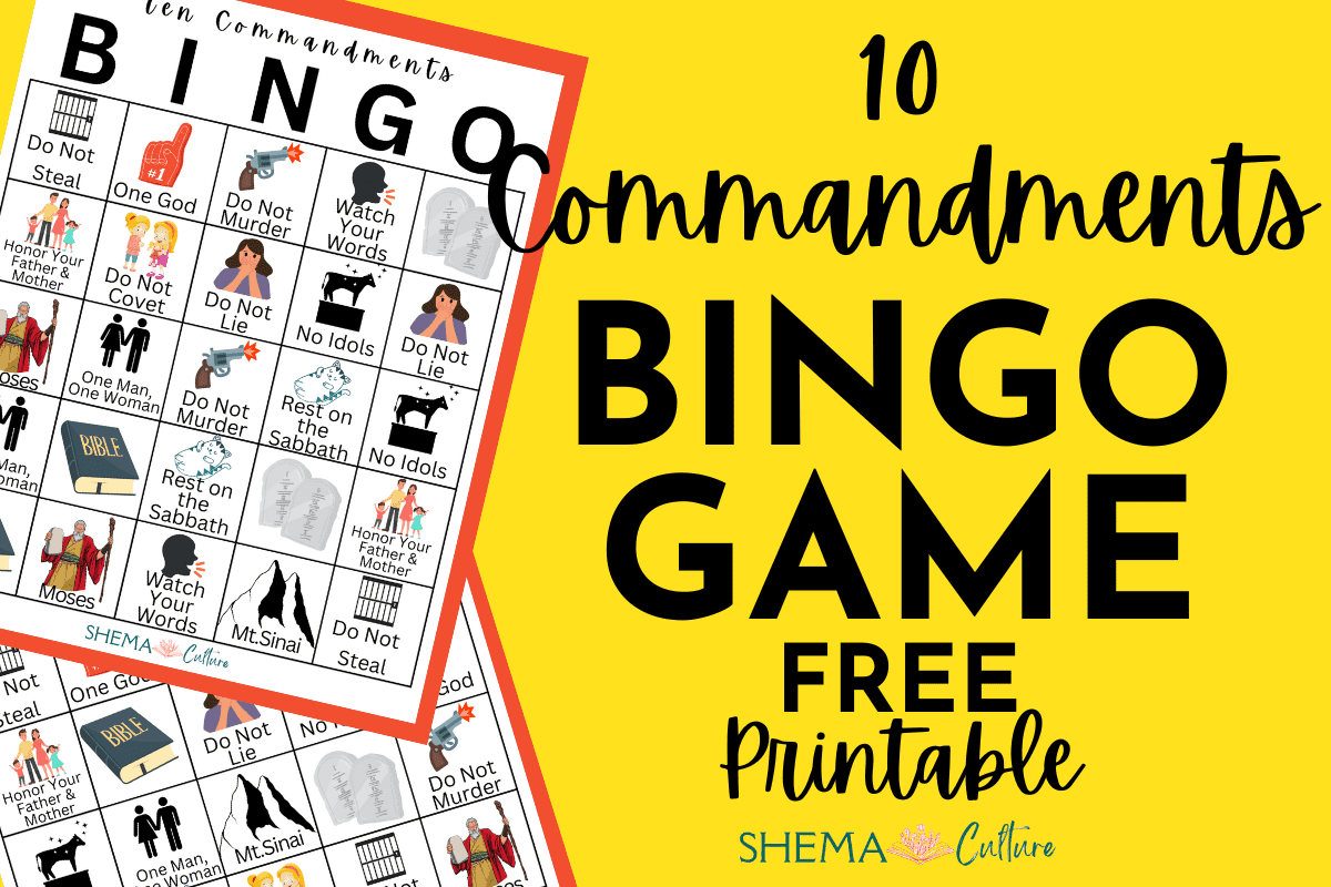 10 Commandments Bingo Game FREE Printable Bingo Cards