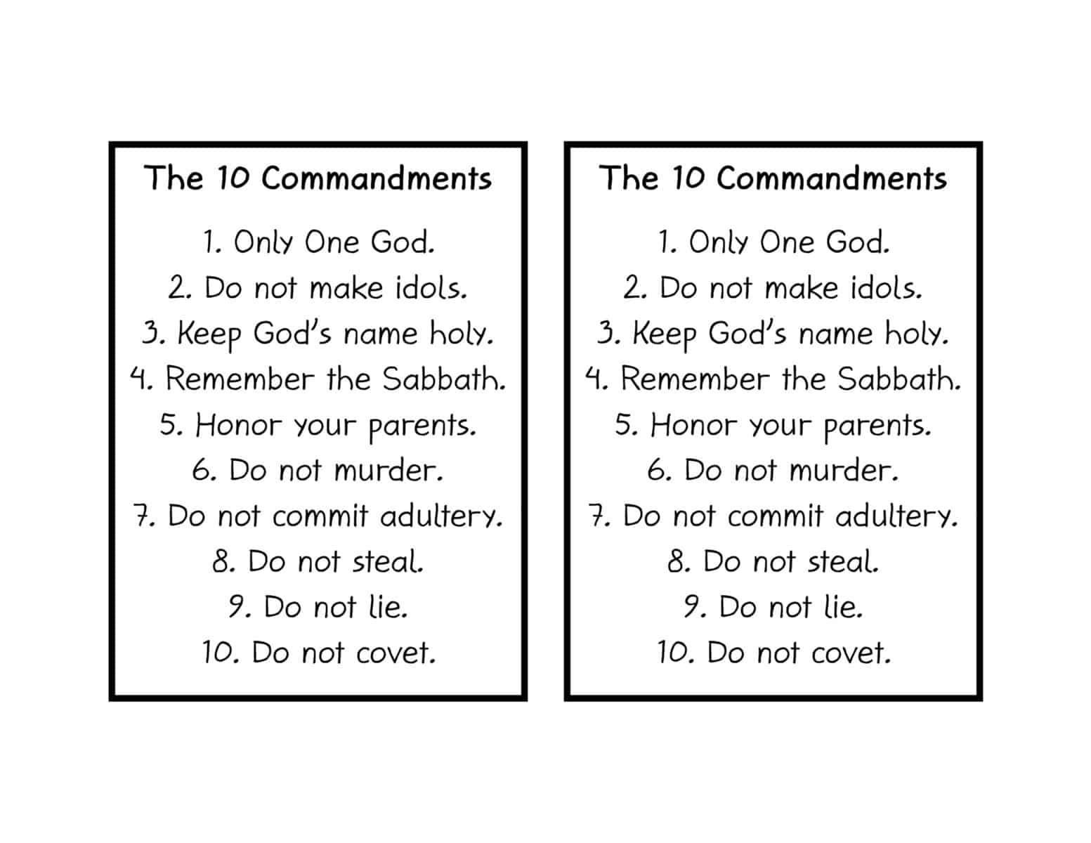 10 Commandments For Kids Printable Printable Design Resources