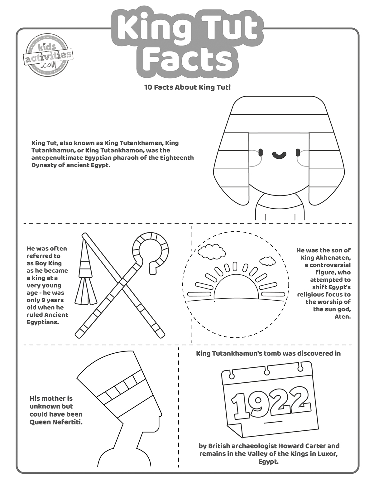 10 Interesting King Tut Facts For Kids Kids Activities Blog