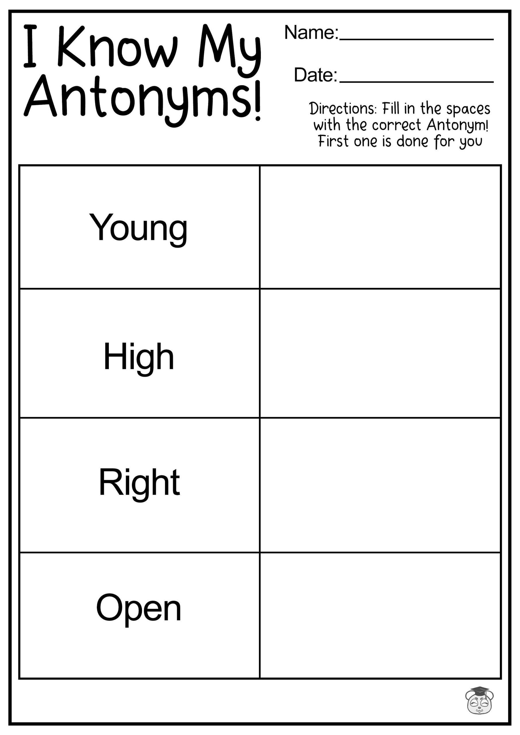 10 Printable Antonym English Worksheets Fill In The Blank Using 10 Printable Antonym English Worksheets Fill In The Blank Using