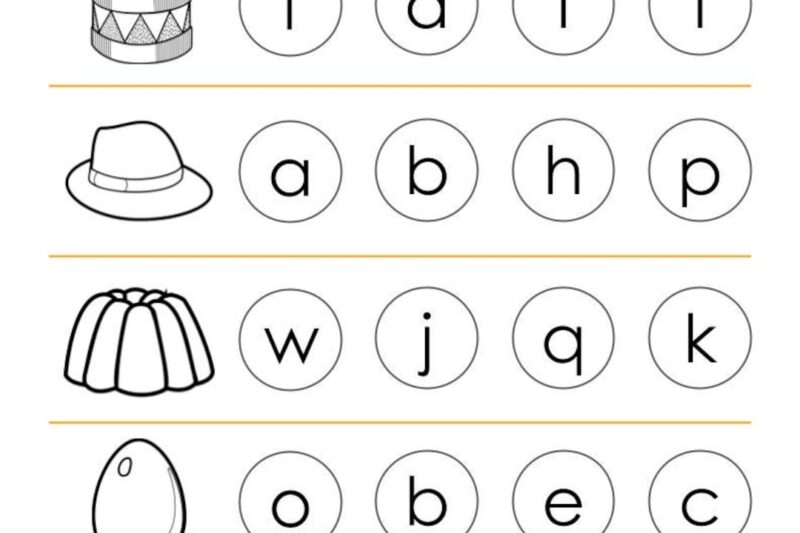 Alphabet Kindergarten Worksheets Math