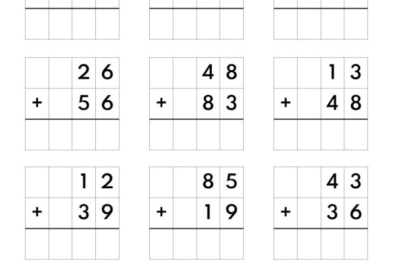 Double Digit Math Worksheets