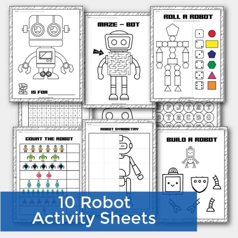 10 Robot Activity Sheets Brilliant Little Ideas