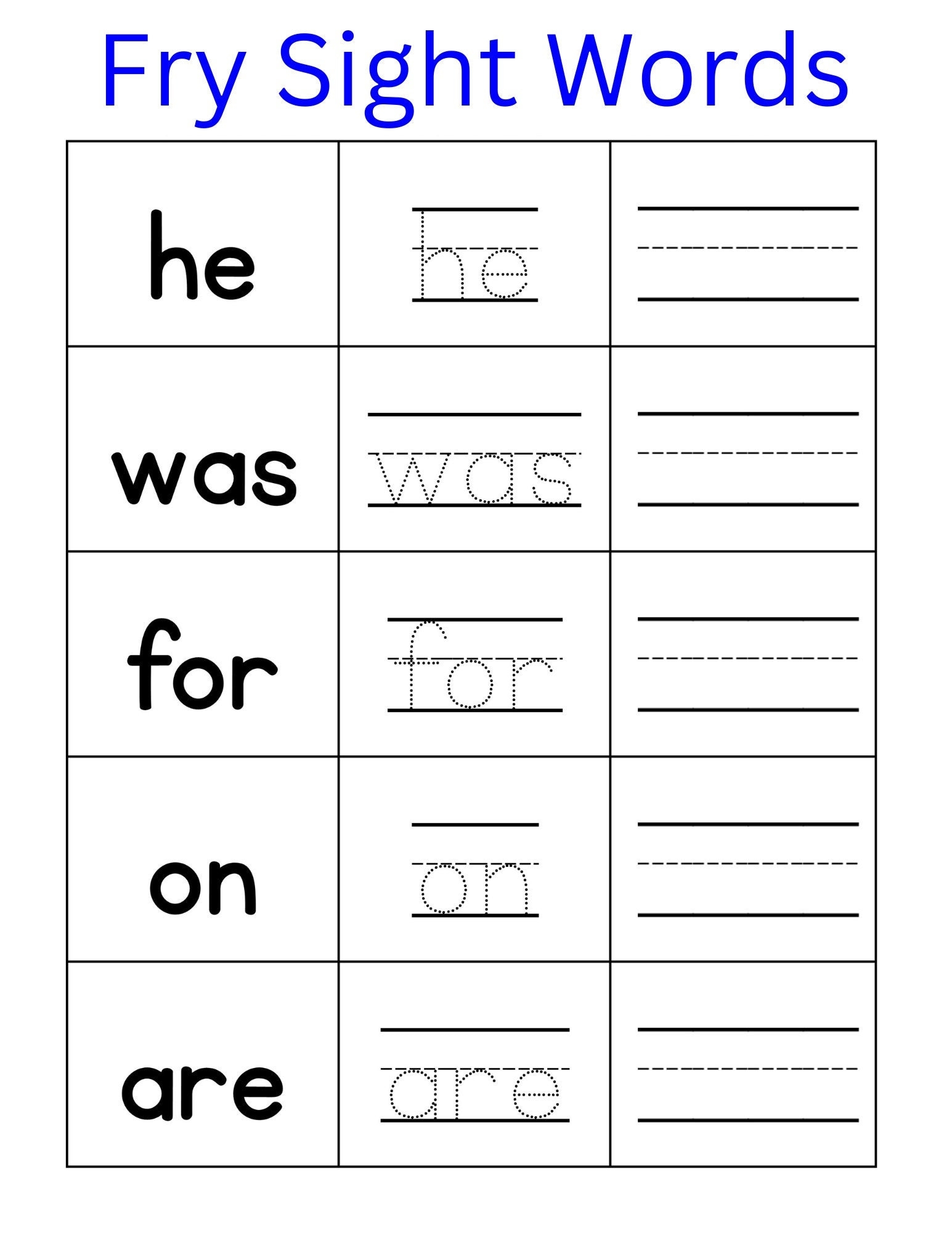 100 Printable Fry Hundred Sight Words Kindergarten Sight Word 