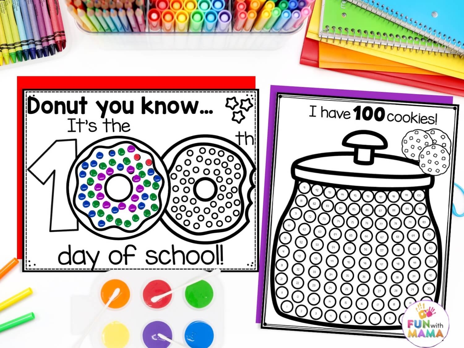 100th Day Of School Preschool Printables