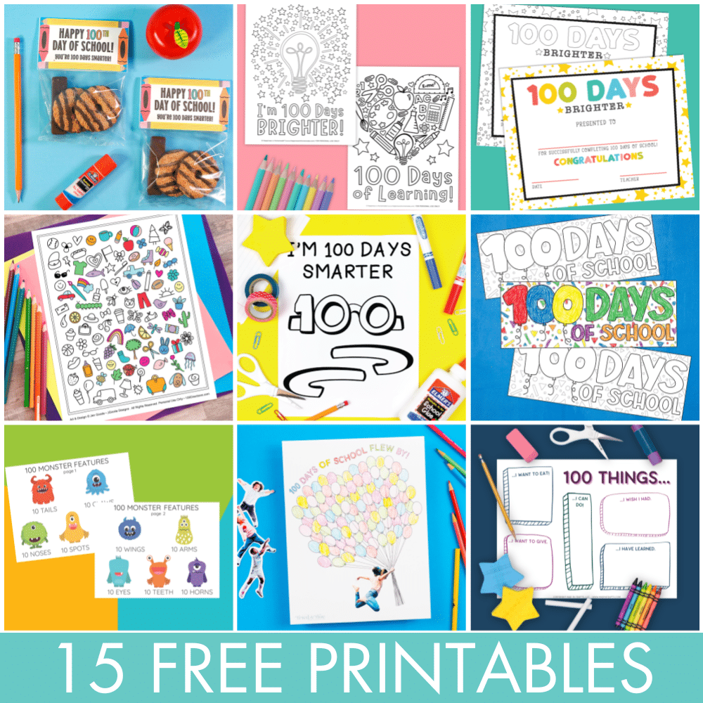 100th Day Preschool Printables