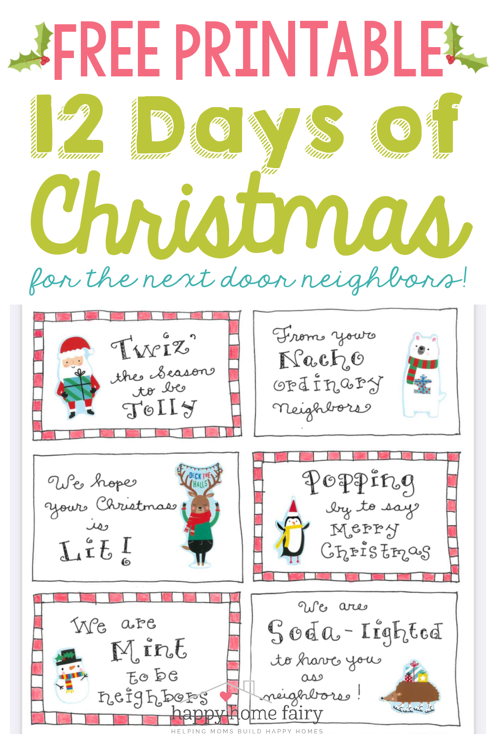 12 Days Of Christmas Preschool Printable