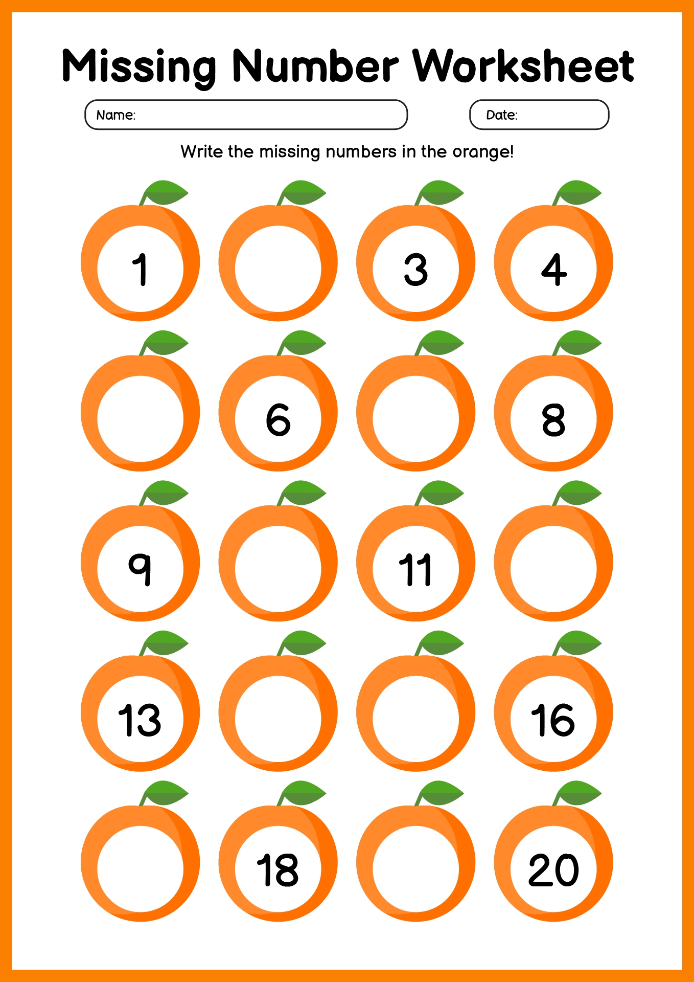 12 Math Worksheets Missing Numbers 1 20 Free PDF At Worksheeto