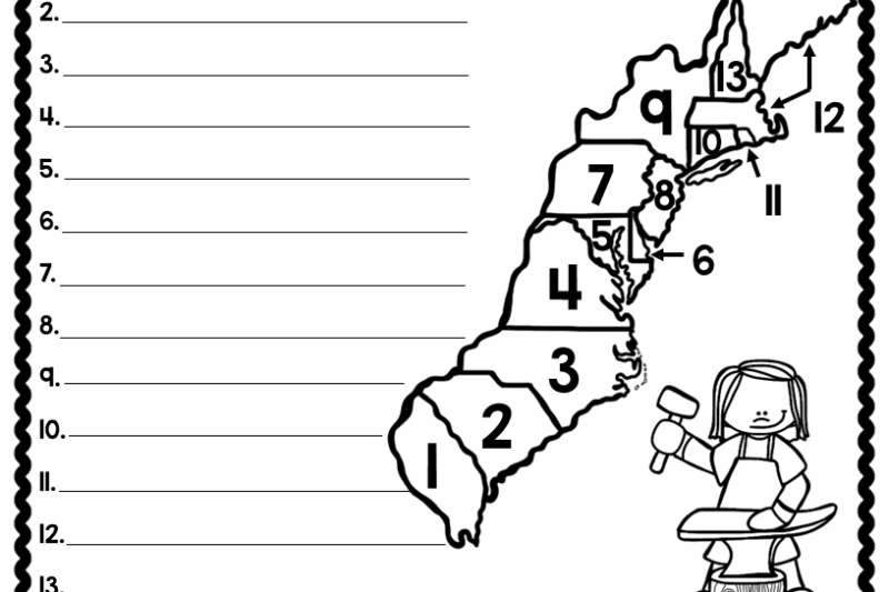 Free Printable Colonial America Worksheets