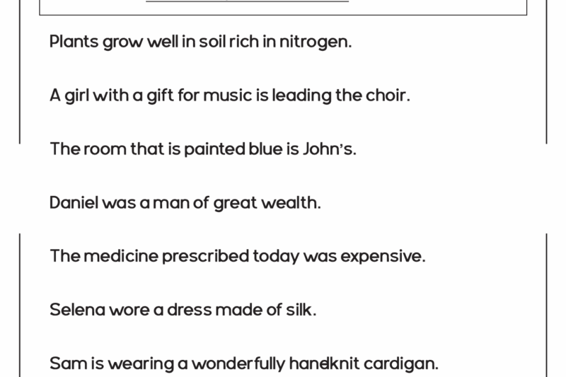 Free 7th Grade English Worksheets Printable