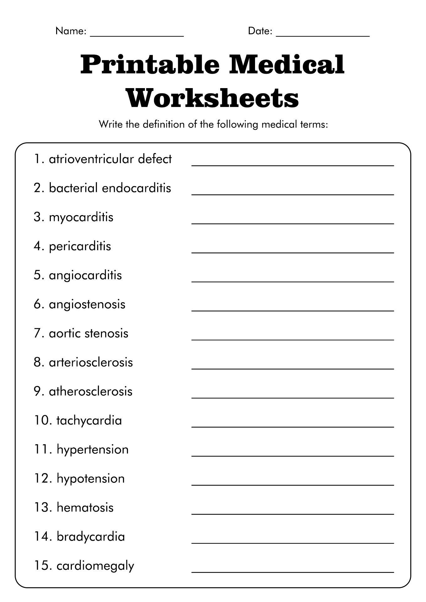 13 Medical Assistant Printable Worksheets Free PDF At Worksheeto Worksheets Library 13 Medical Assistant Printable Worksheets Free PDF At Worksheeto Worksheets Library
