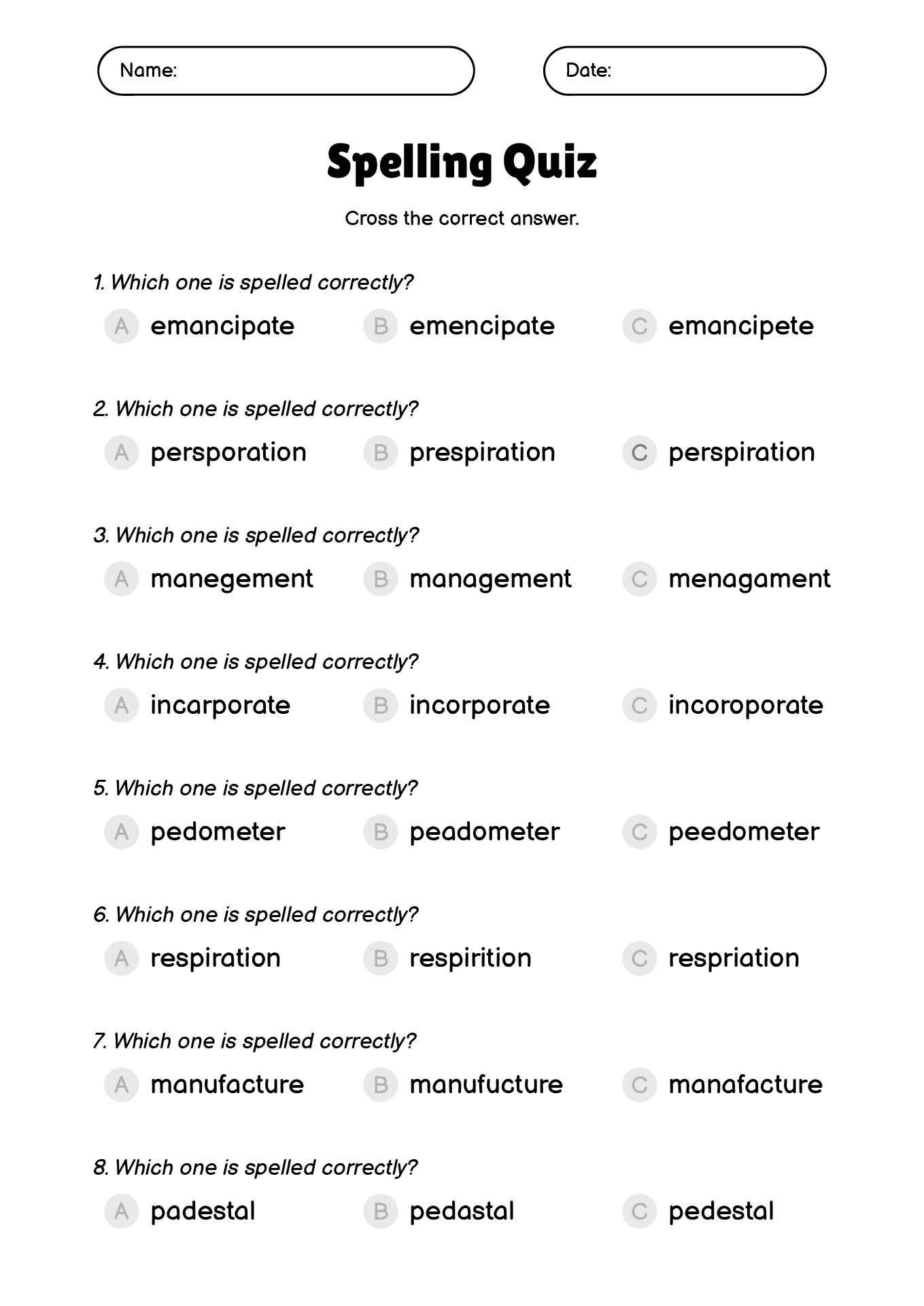 15 7th Grade Spelling Words Worksheets Free PDF At Worksheeto