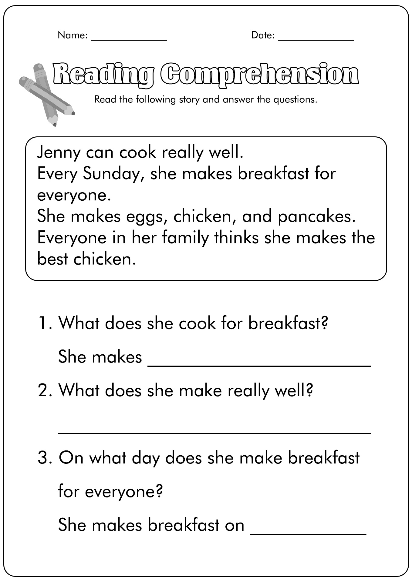 15 First Grade Reading Comprehension Worksheets Free PDF At Worksheeto