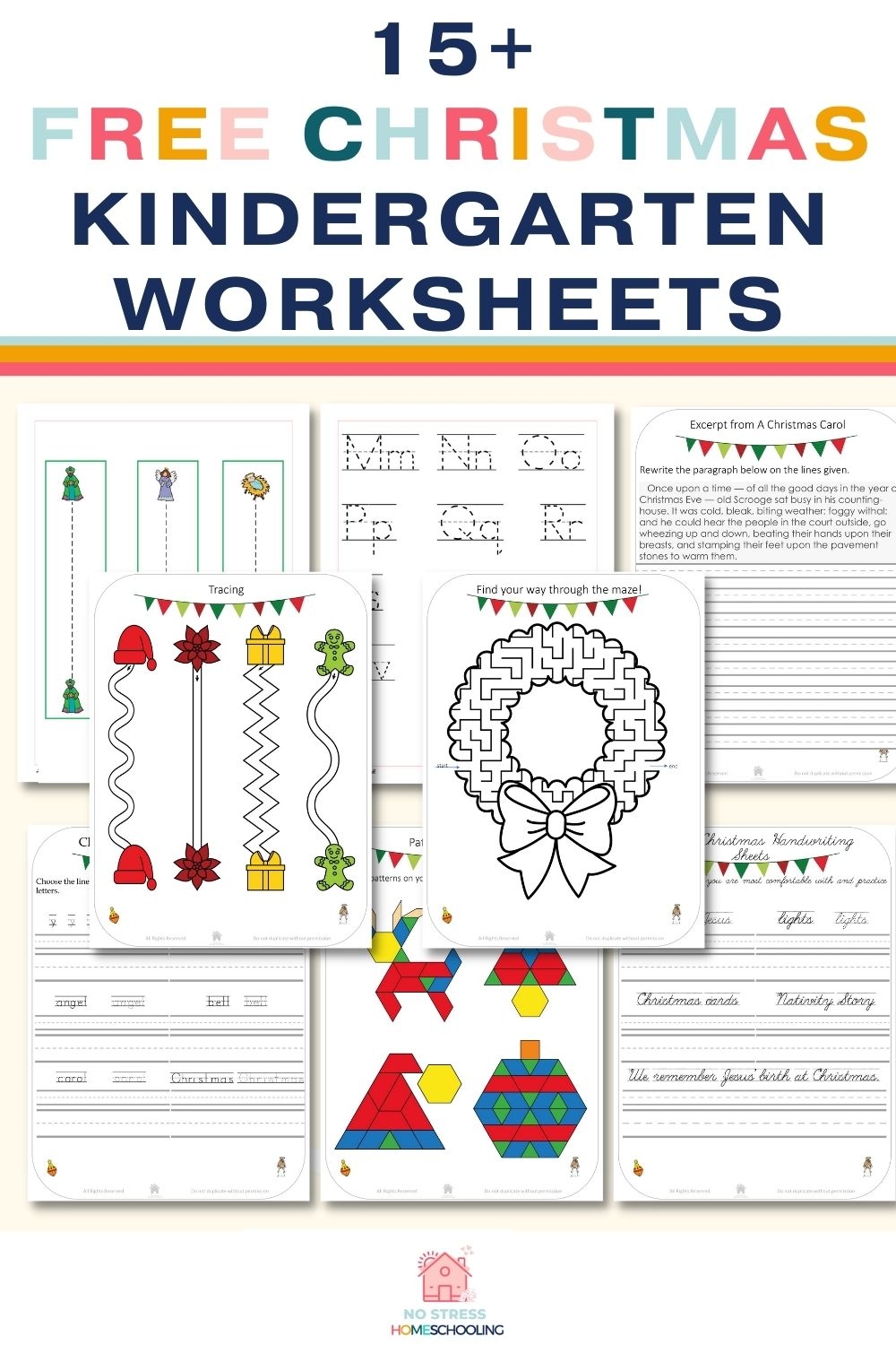 15 Free Christmas Kindergarten Worksheets