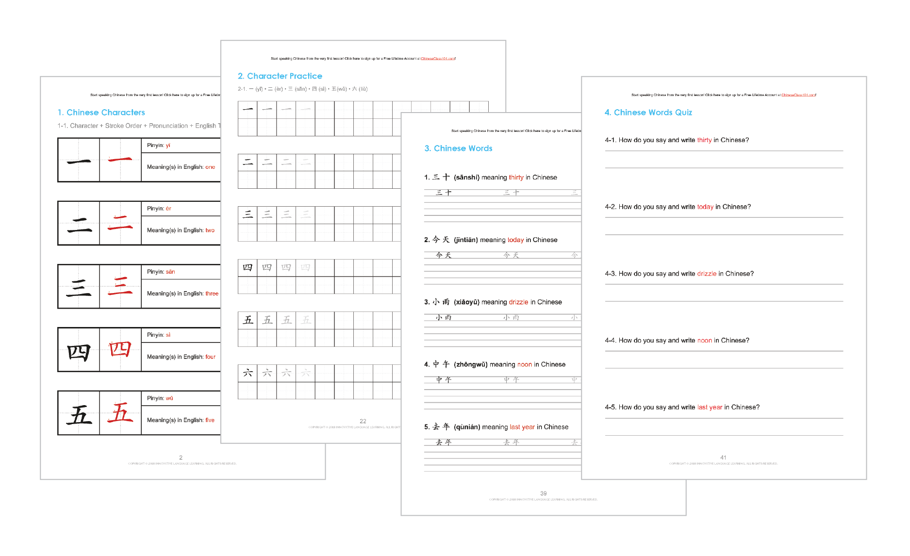 16 Chinese Worksheets For Beginners PDF Printables