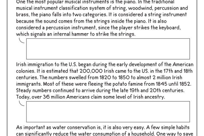 Reading Comprehension Worksheet High School