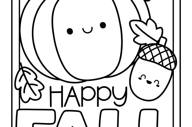 Fall Coloring Worksheets Free Printable