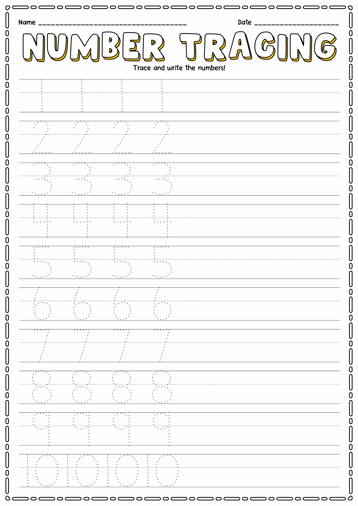 Preschool Writing Sheets Printable