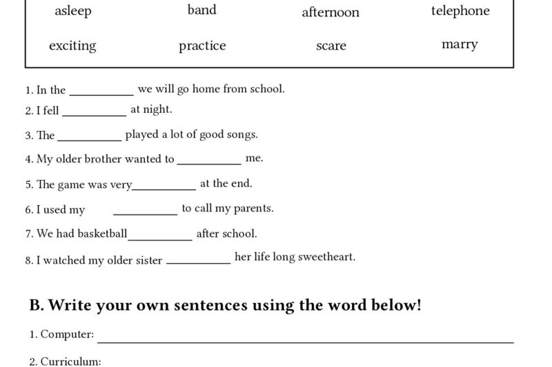 Free Printable 9th Grade Vocabulary Worksheets
