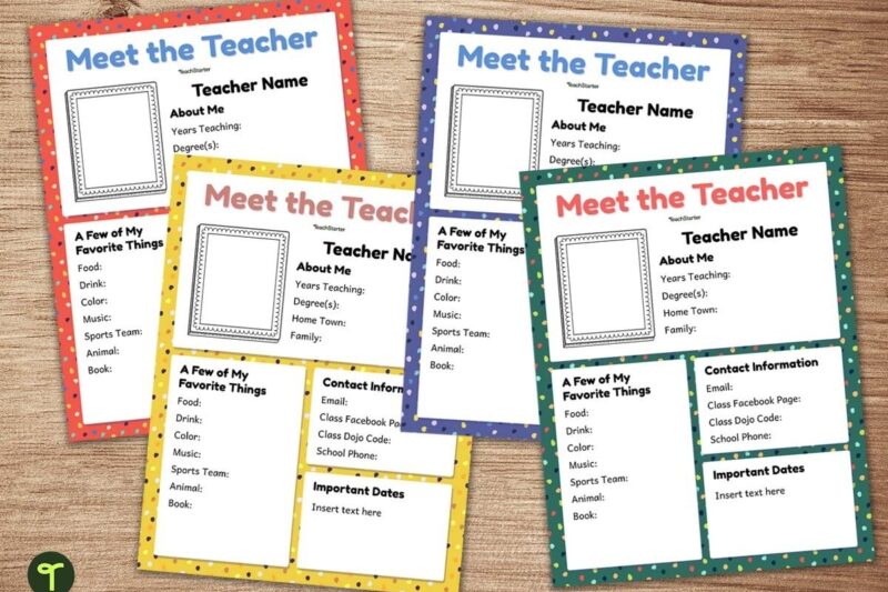 Meet The Teacher Night Printables Preschool