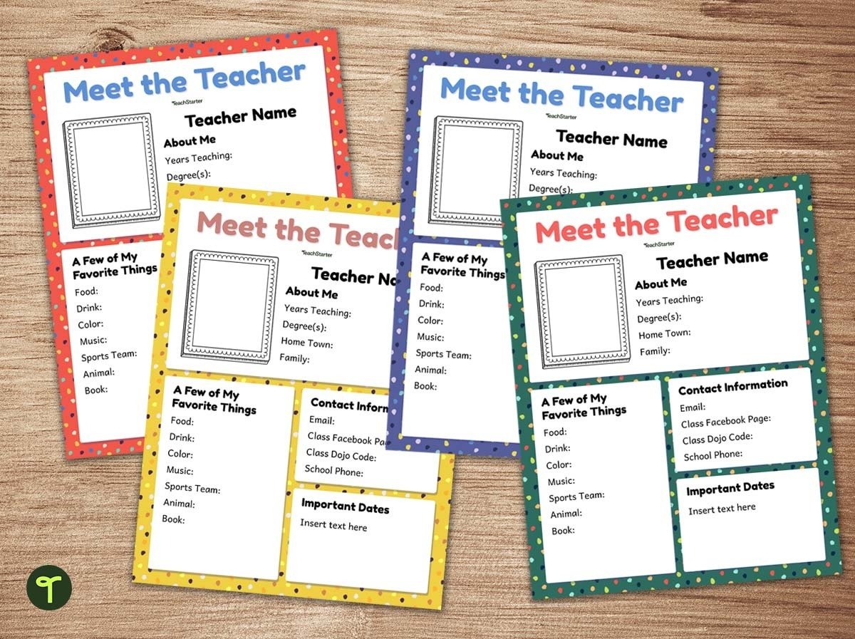 18 Unique Meet The Teacher Ideas Printables For Every Classroom Teach Starter