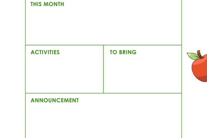 Free Preschool Newsletter Printables