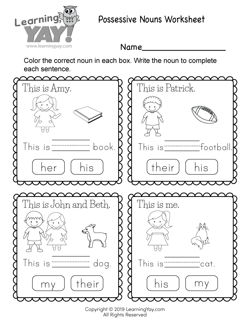 Free Printable First Grade Sentence Worksheets