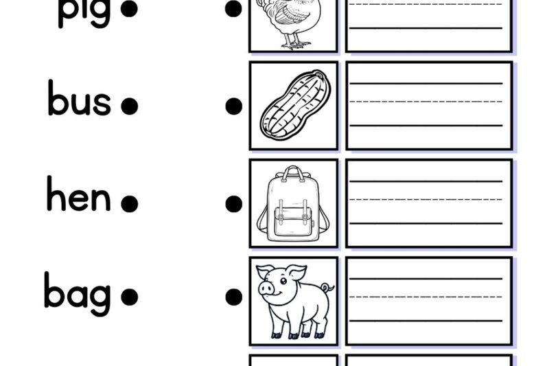 Cvc Words For Kindergarten Worksheets
