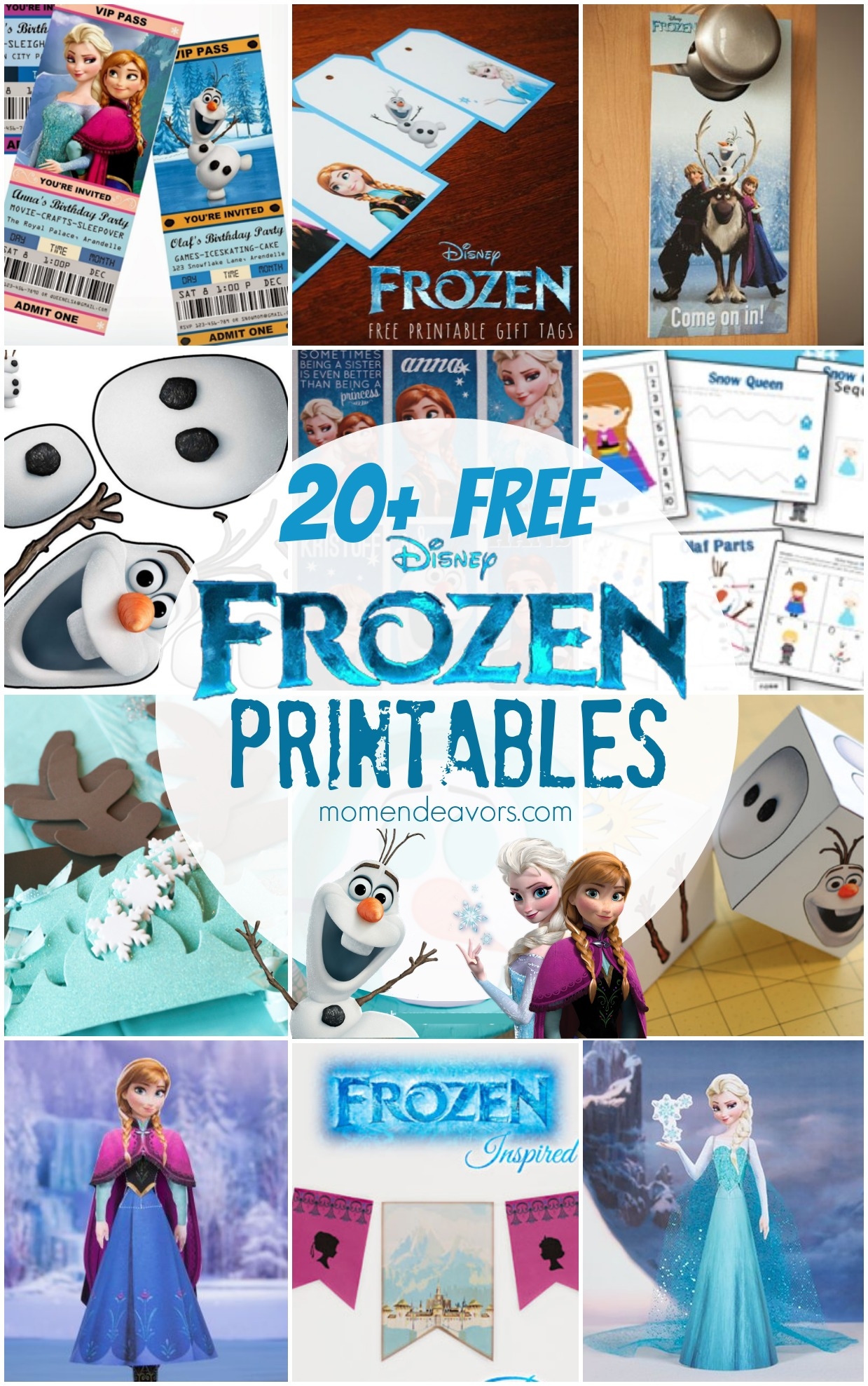 20 FREE Disney Frozen Printables