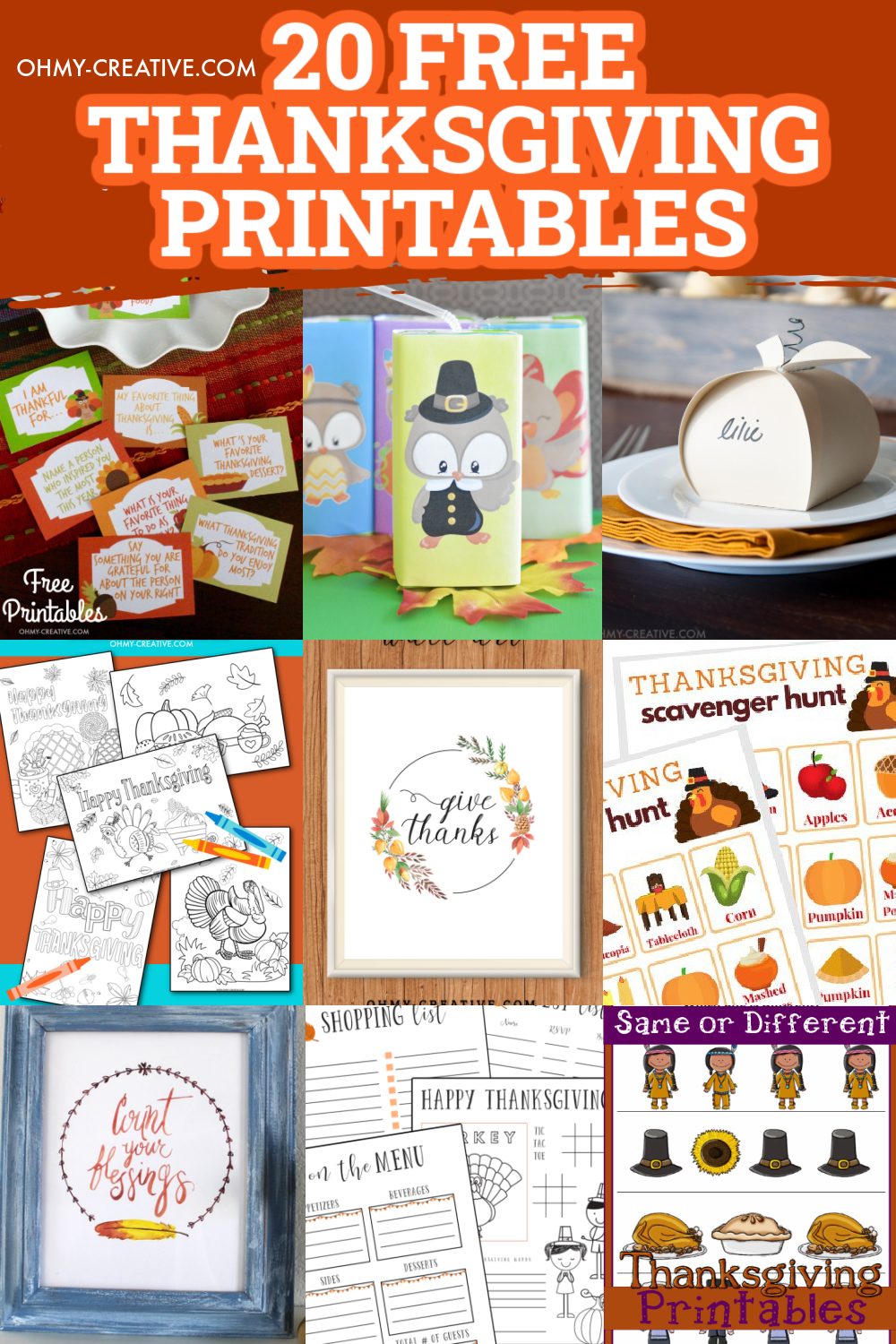 20 Free Thanksgiving Printables Easy To Download Oh My Creative 20 Free Thanksgiving Printables Easy To Download Oh My Creative