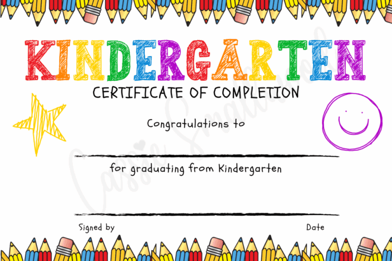 Preschool Certificates Free Printable