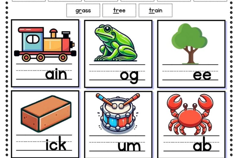 Free Printable Blending Words Worksheets