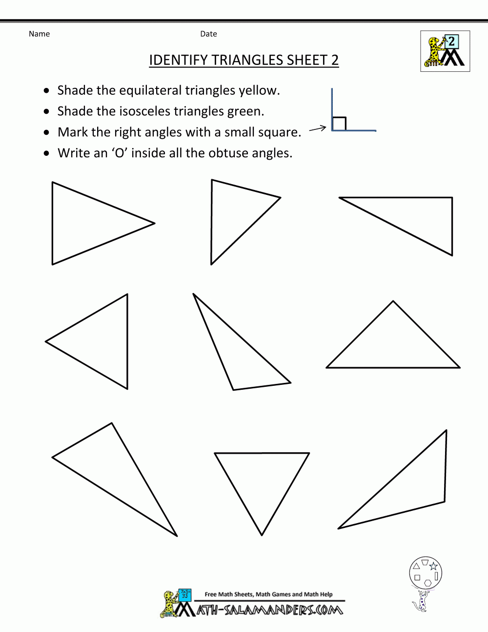 Free Printable Identifying Shapes Worksheets