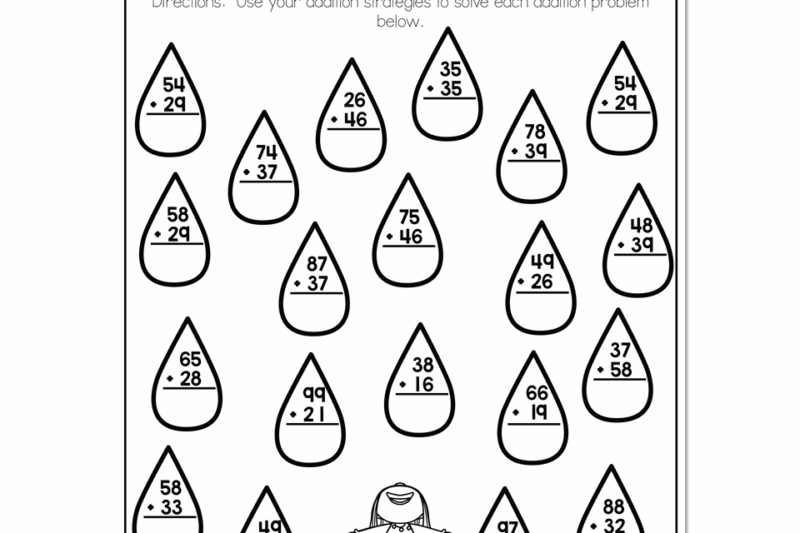 Rainy Day Math Worksheets For Kindergarten