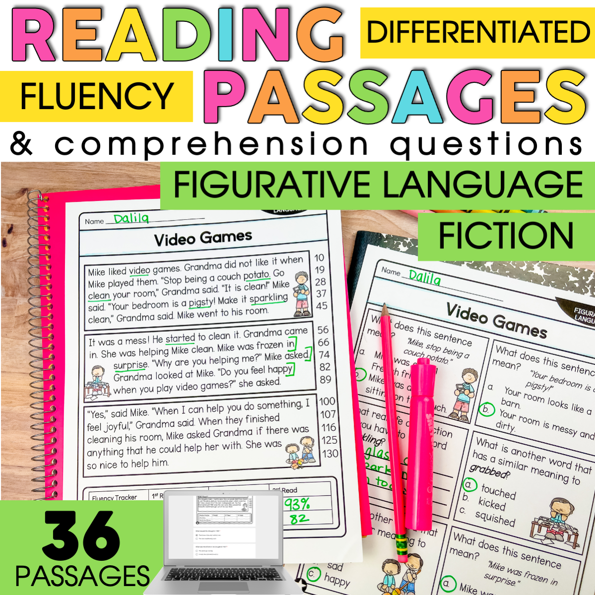 2nd Grade Reading Comprehension Passages Figurative Language Lucky Little Learners 2nd Grade Reading Comprehension Passages Figurative Language Lucky Little Learners