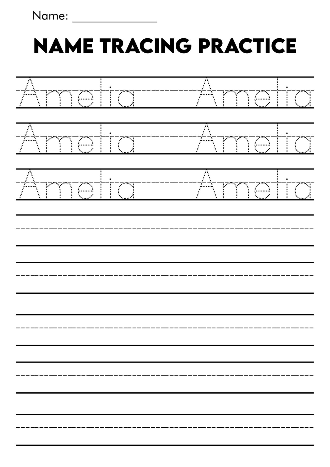 310 Free Editable And Printable Name Tracing Worksheets Worksheets Library