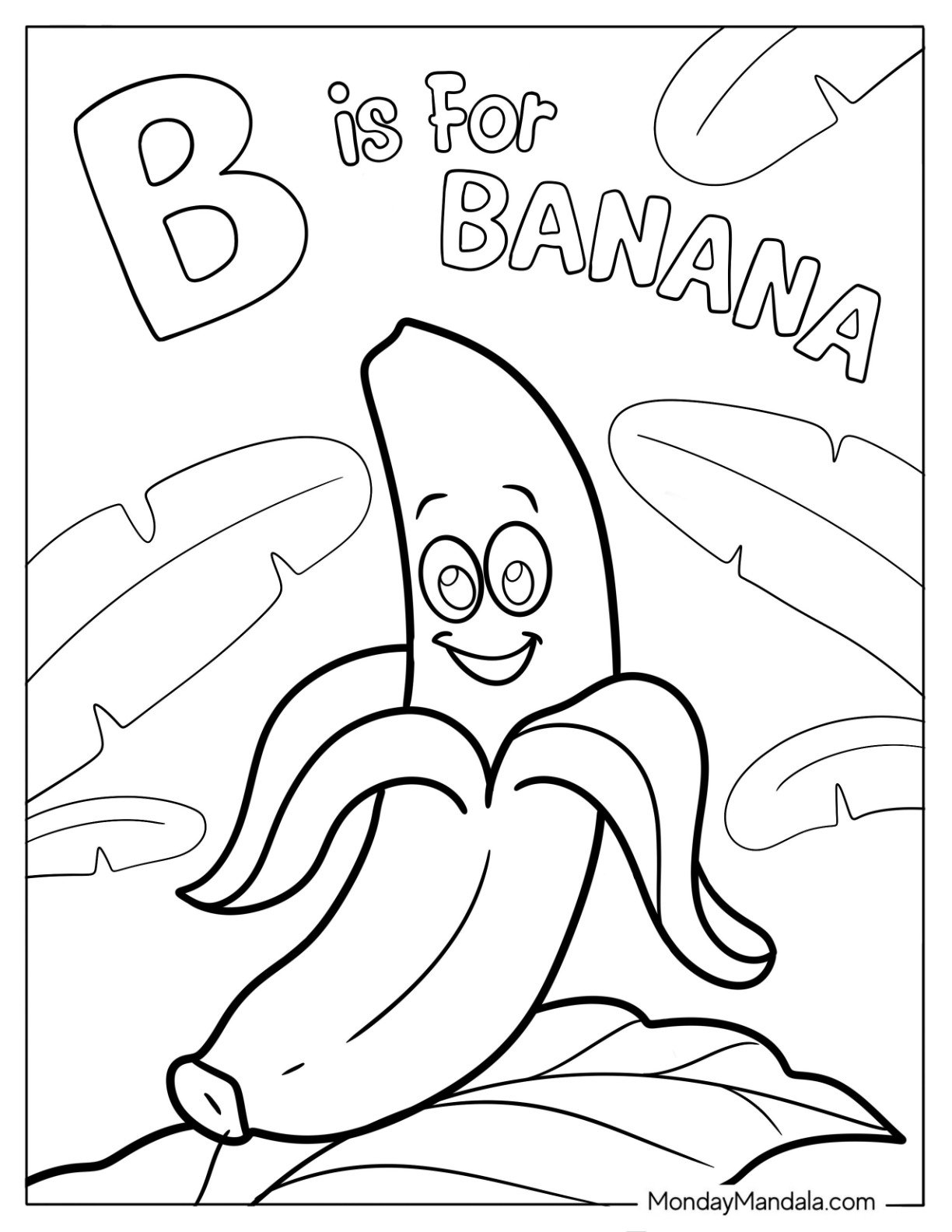 35 Banana Coloring Pages Free PDF Printables 
