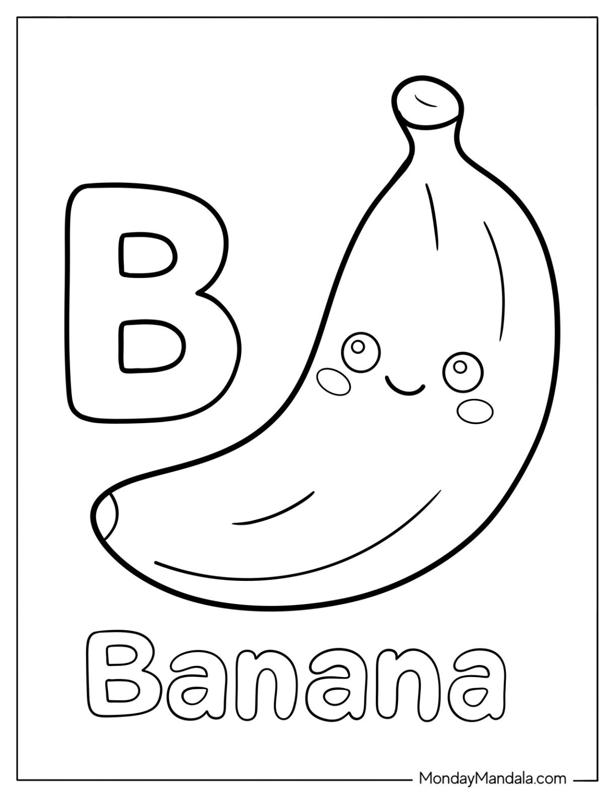 35 Banana Coloring Pages Free PDF Printables 