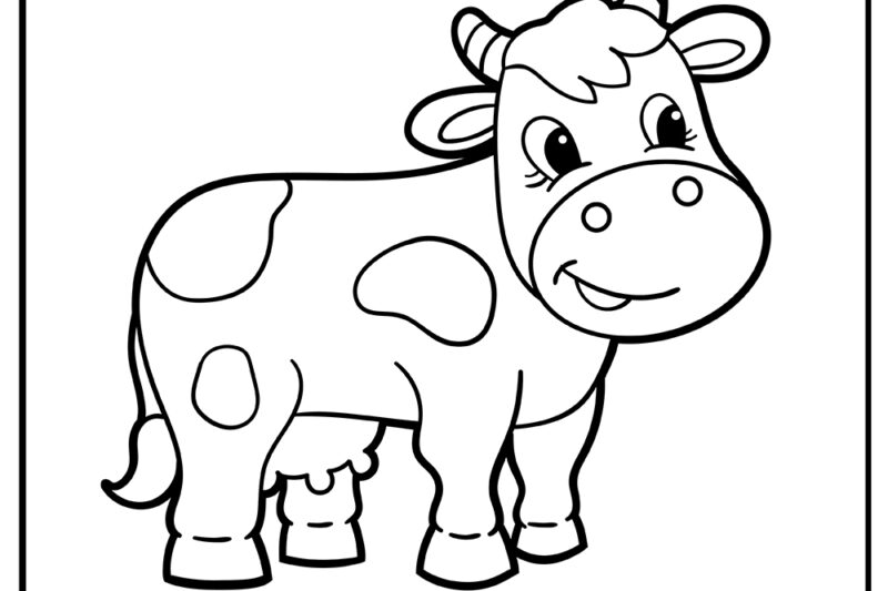 Cow Printable Without Spots Preschool