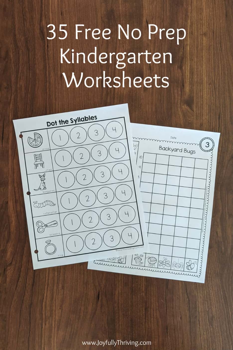 35 No Prep Free Kindergarten Worksheets U0026 Activities