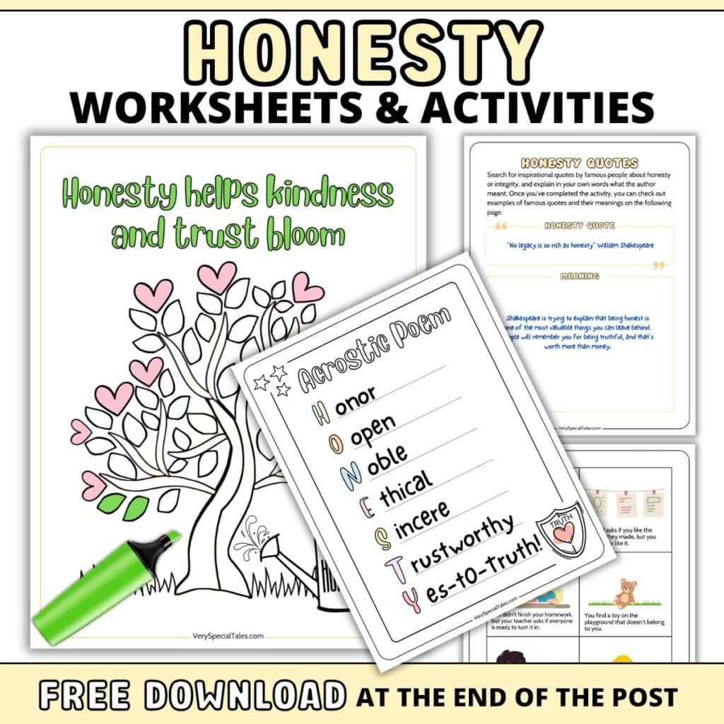 38 Best Honesty Activities For Kids PDF Very Special Tales