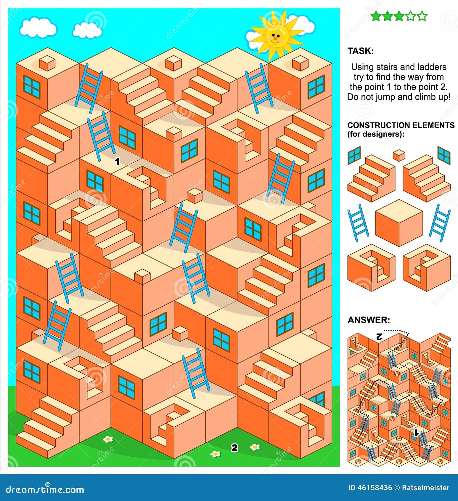 3d Maze Game With Stairs And Ladders Stock Vector Illustration Of Construction Activity 46158436 3d Maze Game With Stairs And Ladders Stock Vector Illustration Of Construction Activity 46158436