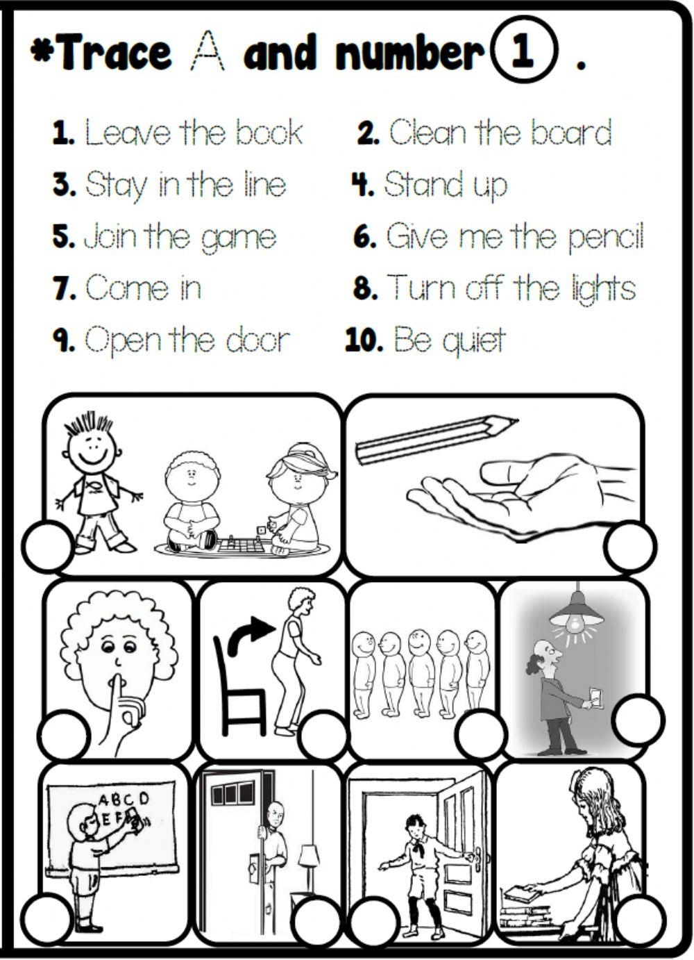 4 1 Classroom Rules Look And Number Worksheet Live Worksheets 