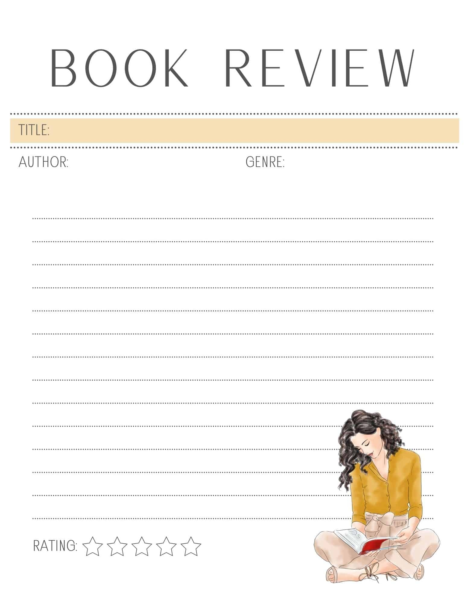 4 FREE Printable Book Review Worksheets My Printable Home