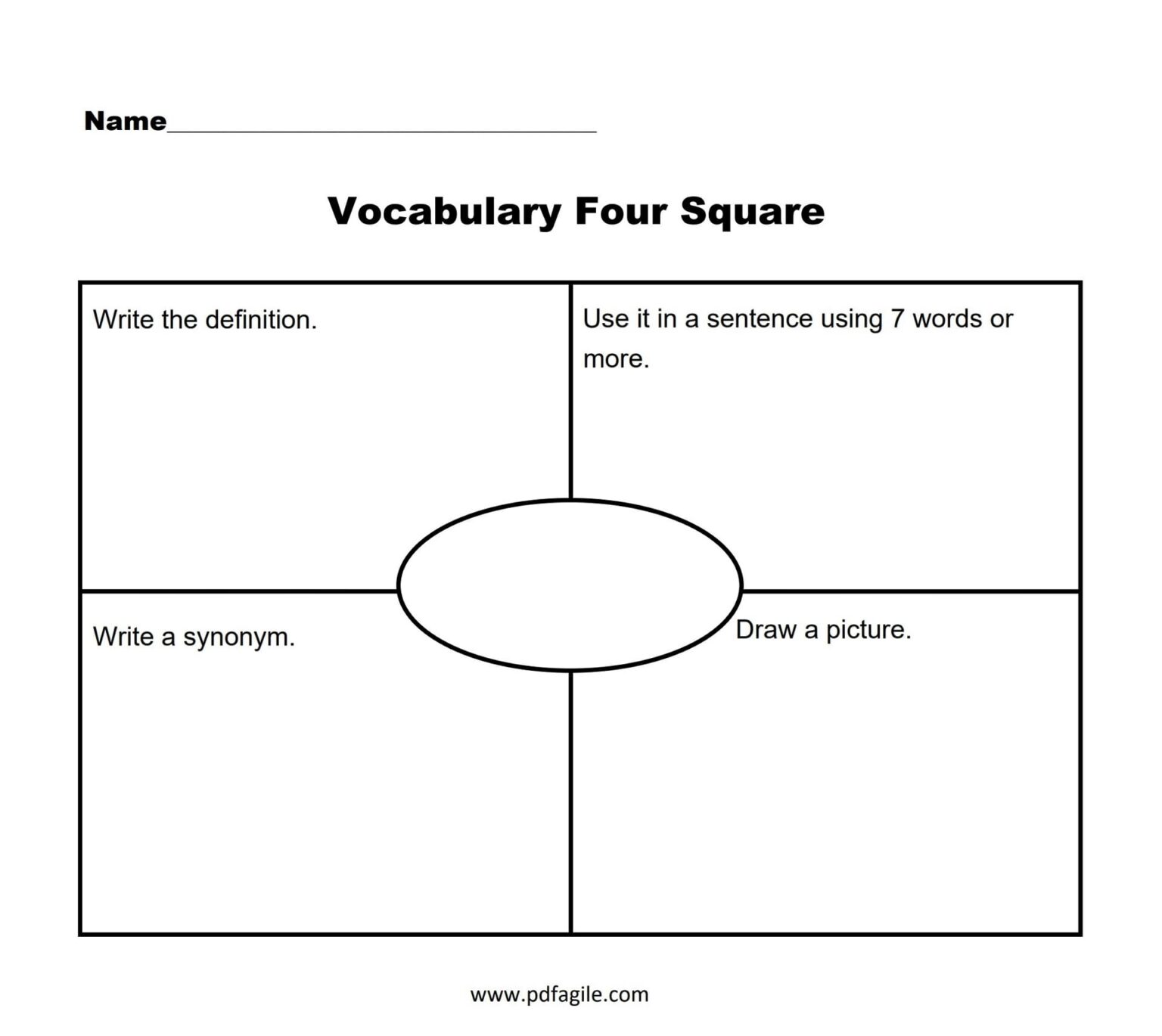 Free Printable Vocabulary Graphic Organizer Worksheets - Worksheets ...