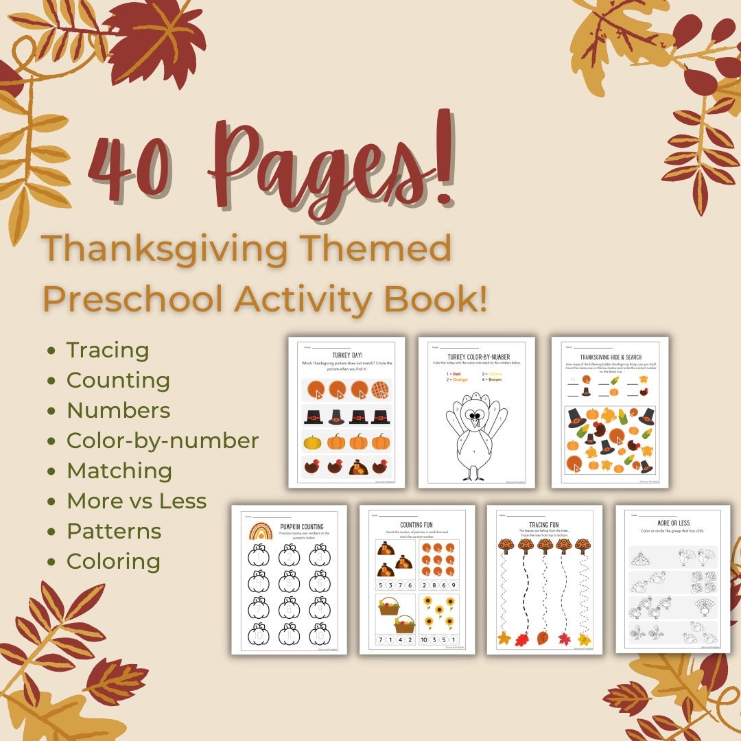 Free Printable Thanksgiving Book For Preschoolers