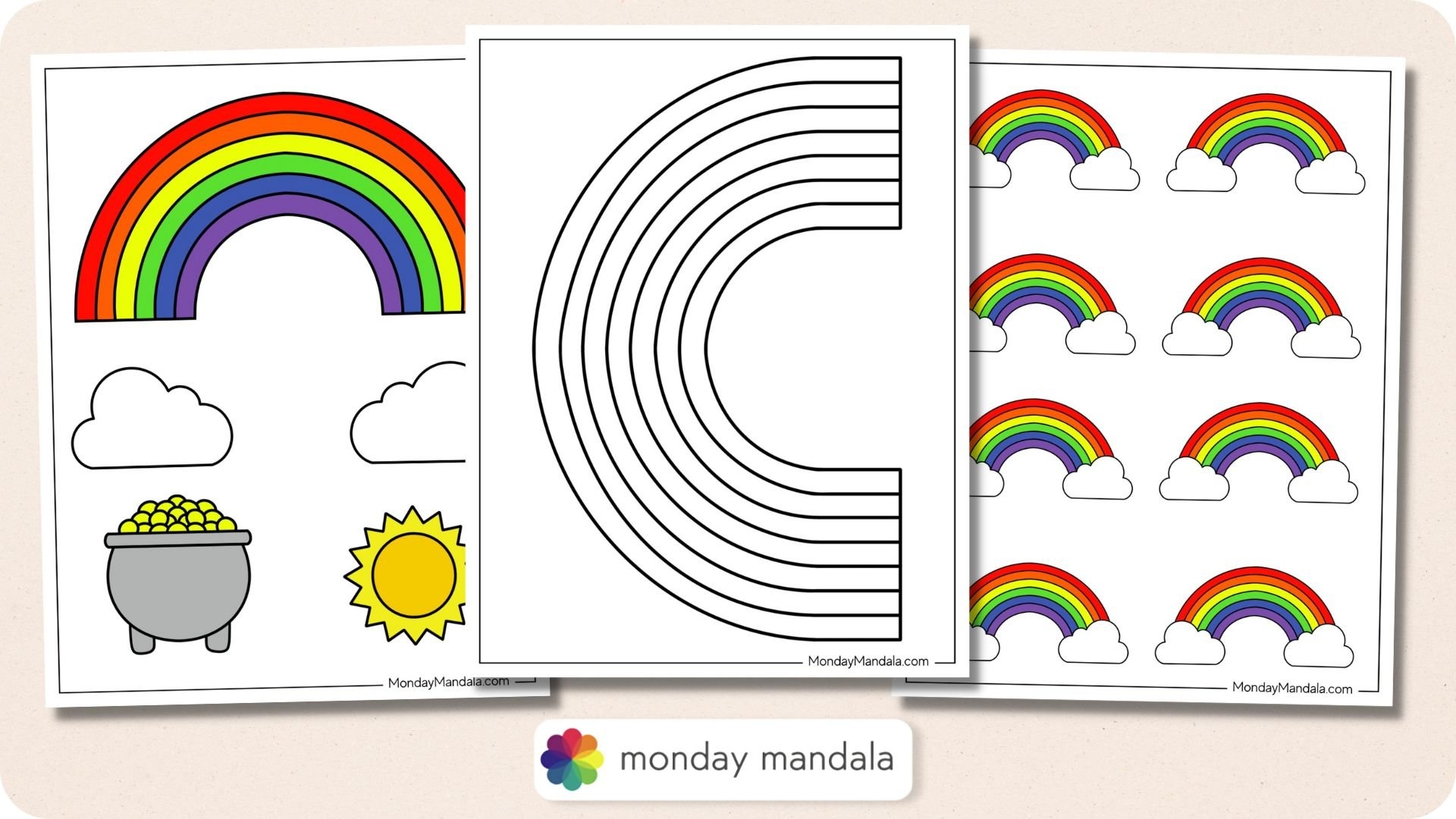 43 Rainbow Templates Free PDF Printables 43 Rainbow Templates Free PDF Printables