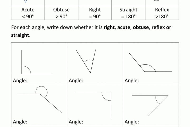 Free Printable Fourth Grade Geometry Worksheets