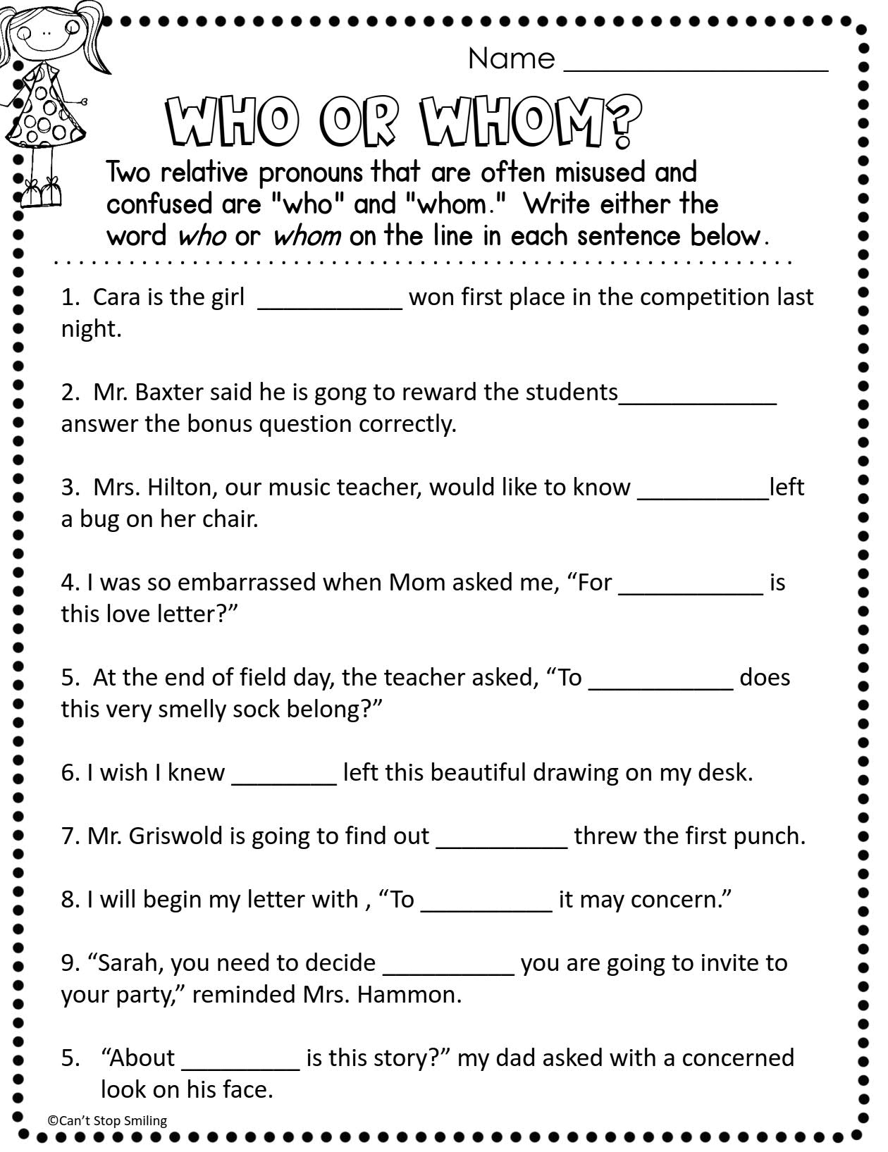 4th Grade Grammar Common Core Lessons Activities Worksheets Worksheets Library