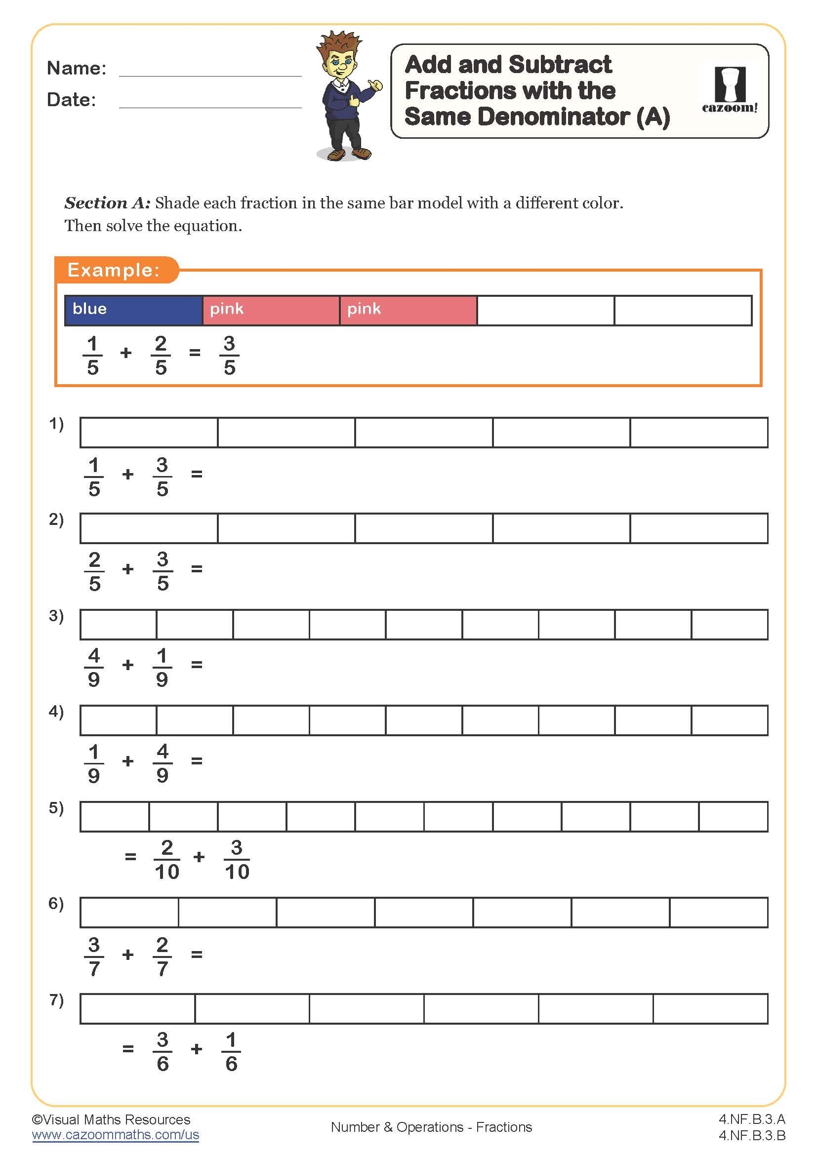 4th Grade Math Worksheets PDF Printable Math Worksheets